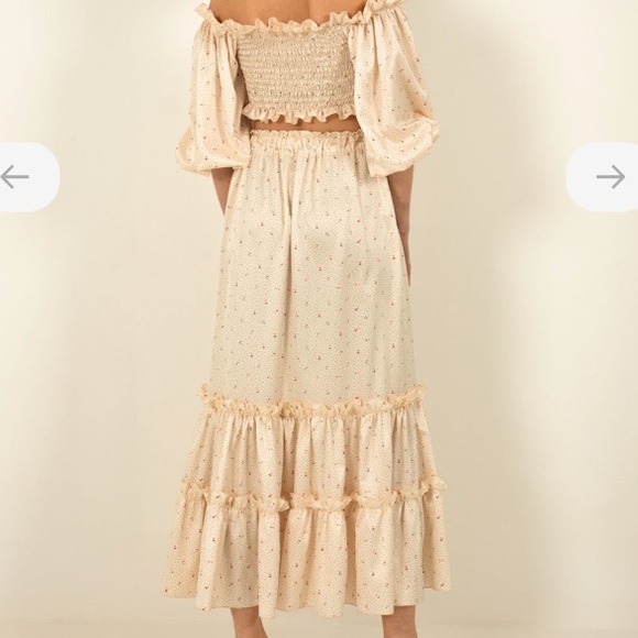 OVERTHESEA Silk Blend Dainty Floral Feeling # 5 Maxi Skirt - Picture 3 of 10